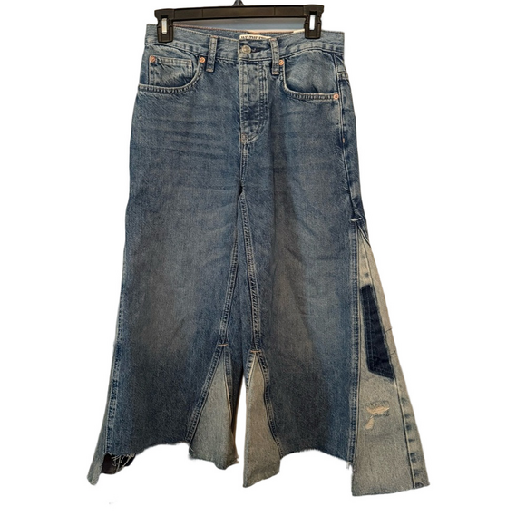 We The Free Ripple Wide Leg Crop Jeans Size 24 - Picture 3 of 13